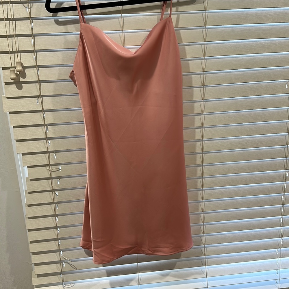 Satin Pink Mini Dress